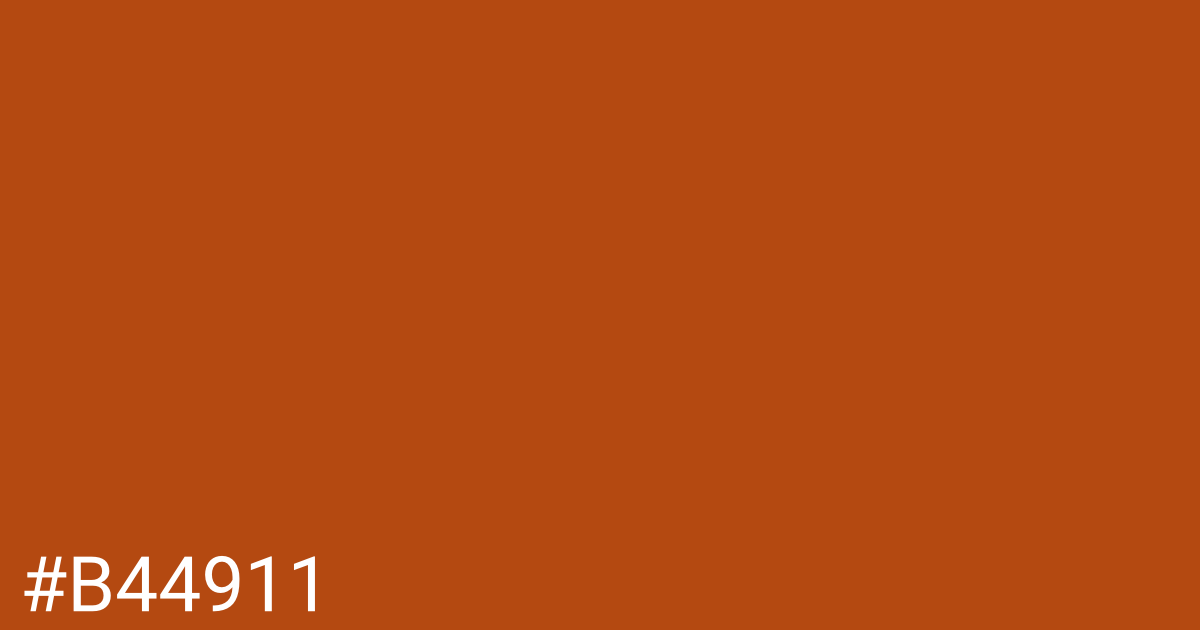 Hex color #b44911 graphic