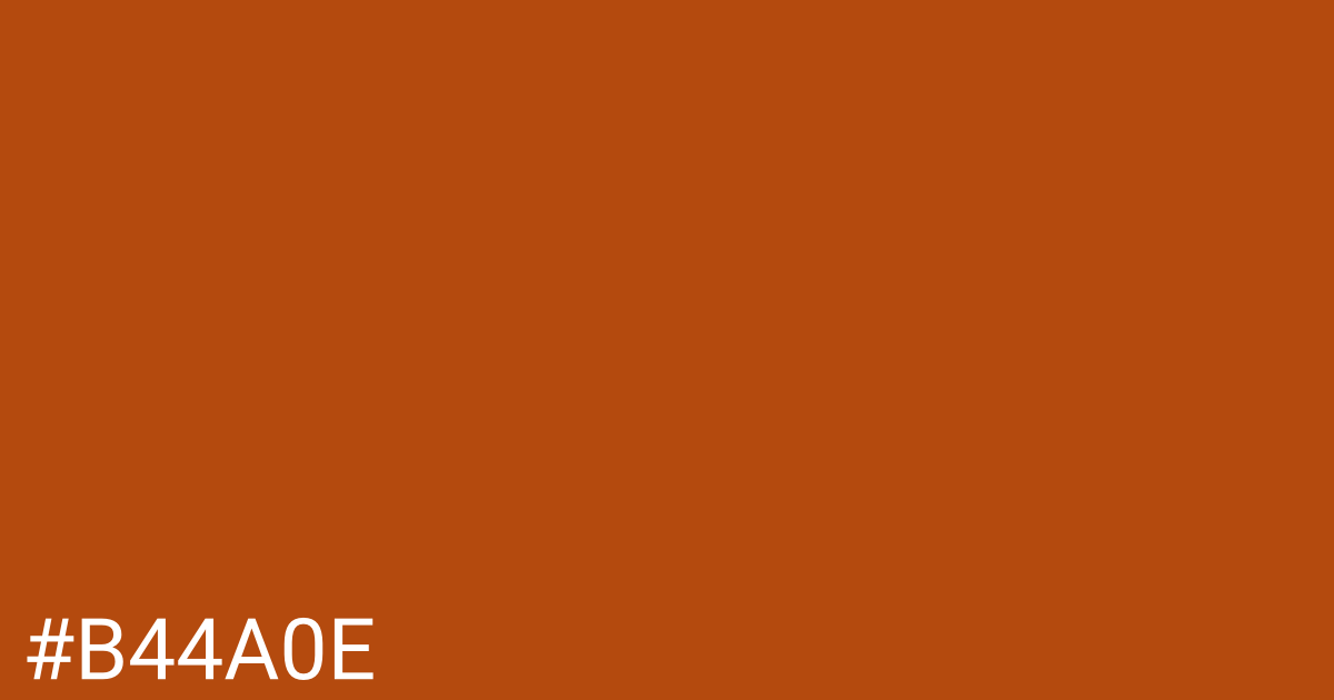Hex color #b44a0e graphic
