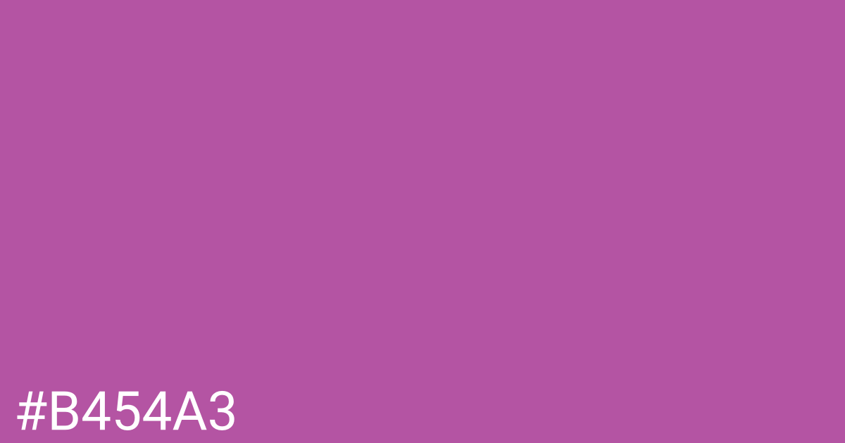Hex color #b454a3 graphic
