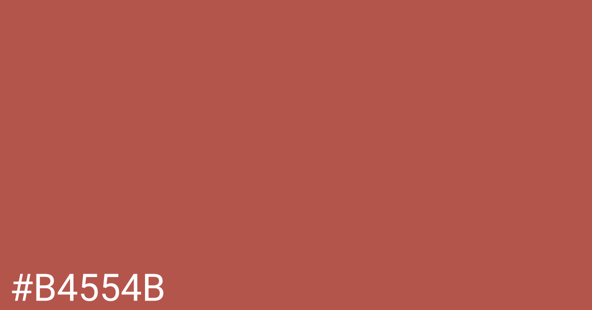 Hex color #b4554b graphic