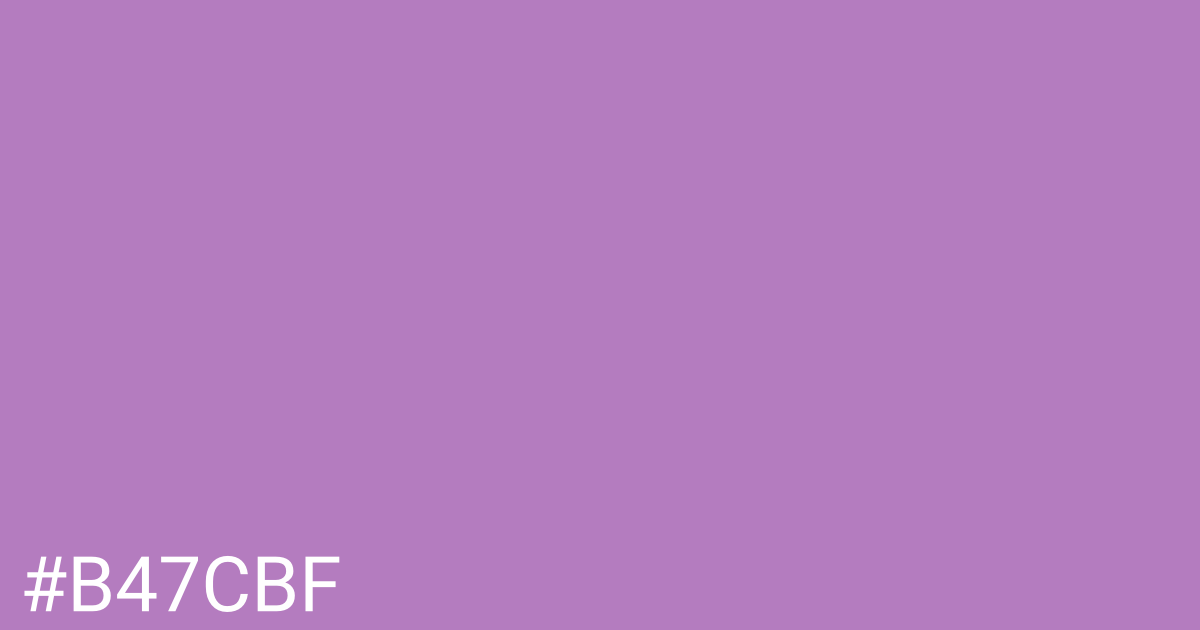 Hex color #b47cbf graphic