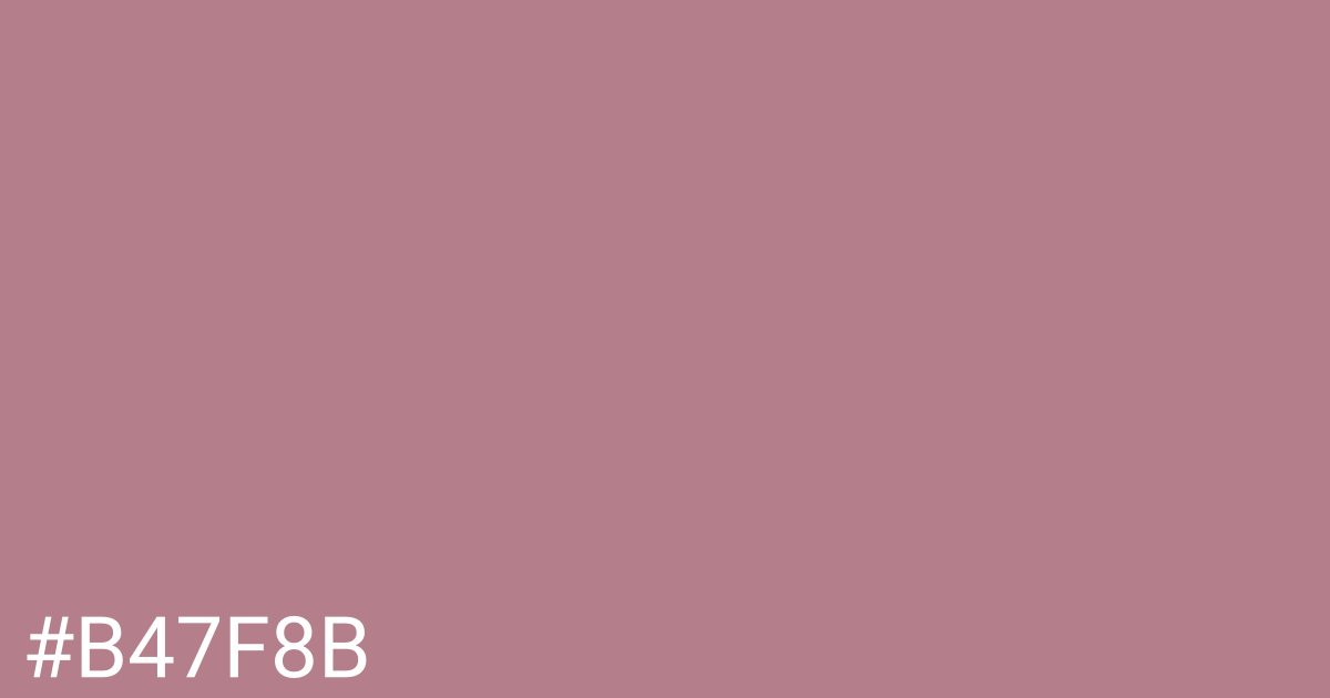 Hex color #b47f8b graphic