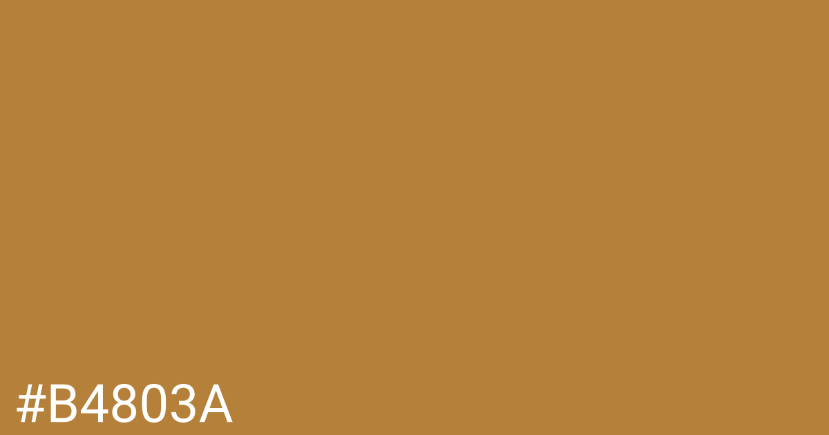 Hex color #b4803a graphic