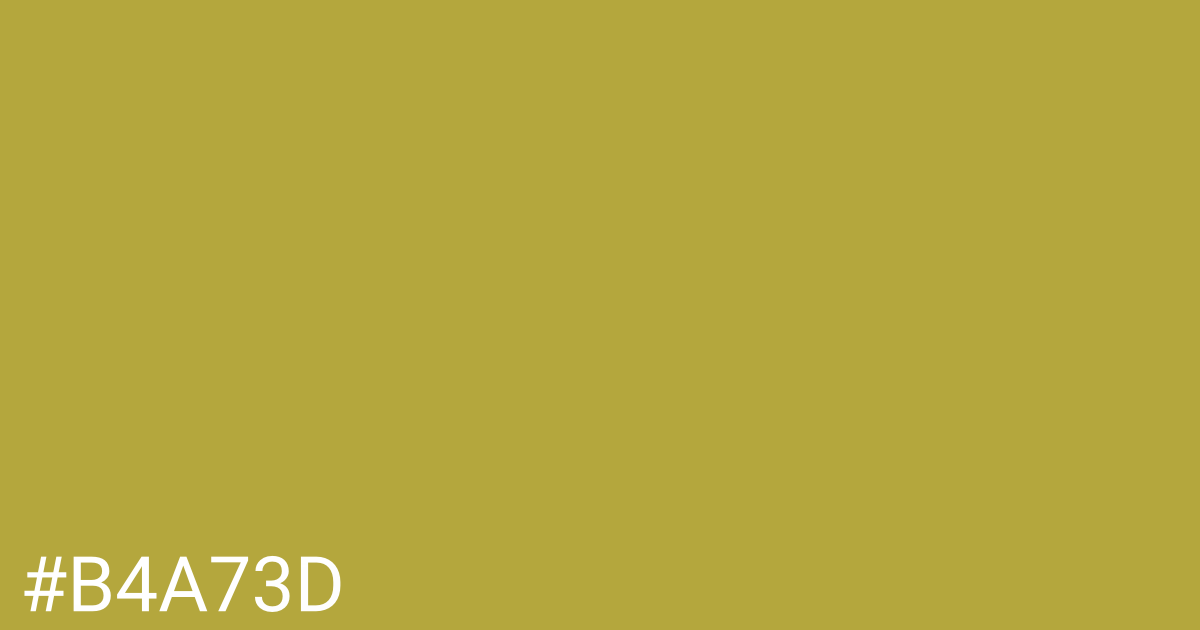 Hex color #b4a73d graphic