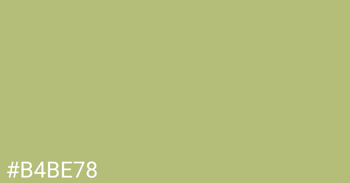 Hex color #b4be78 graphic