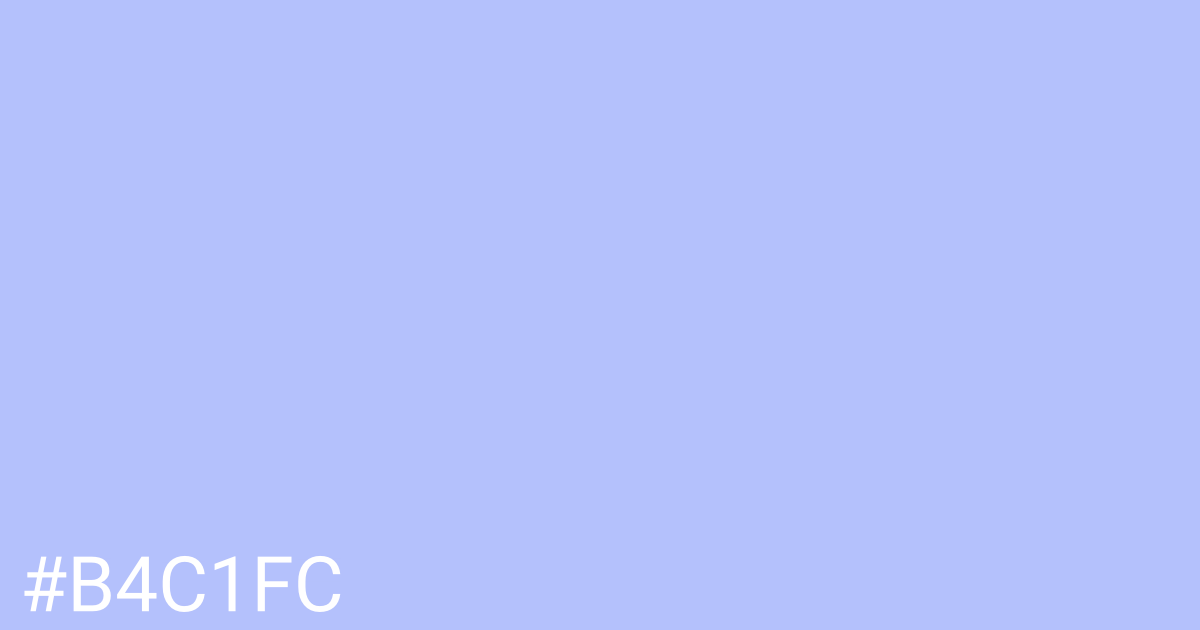 Hex color #b4c1fc graphic