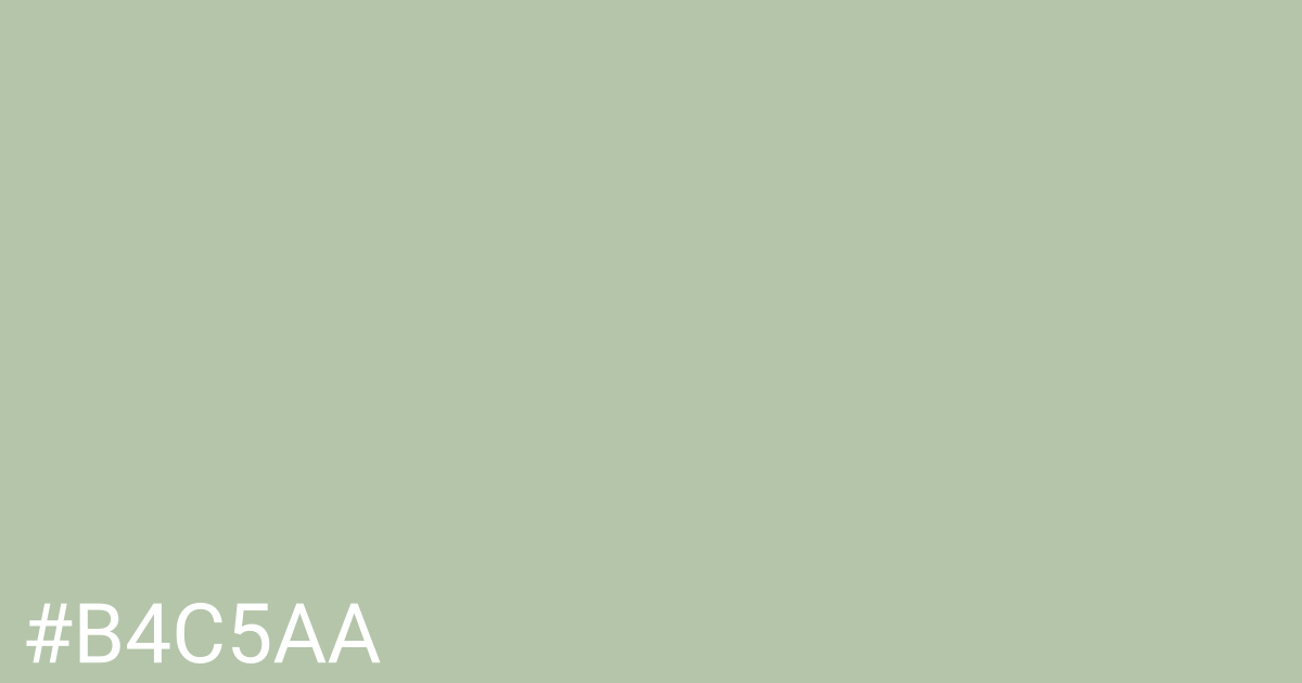 Hex color #b4c5aa graphic