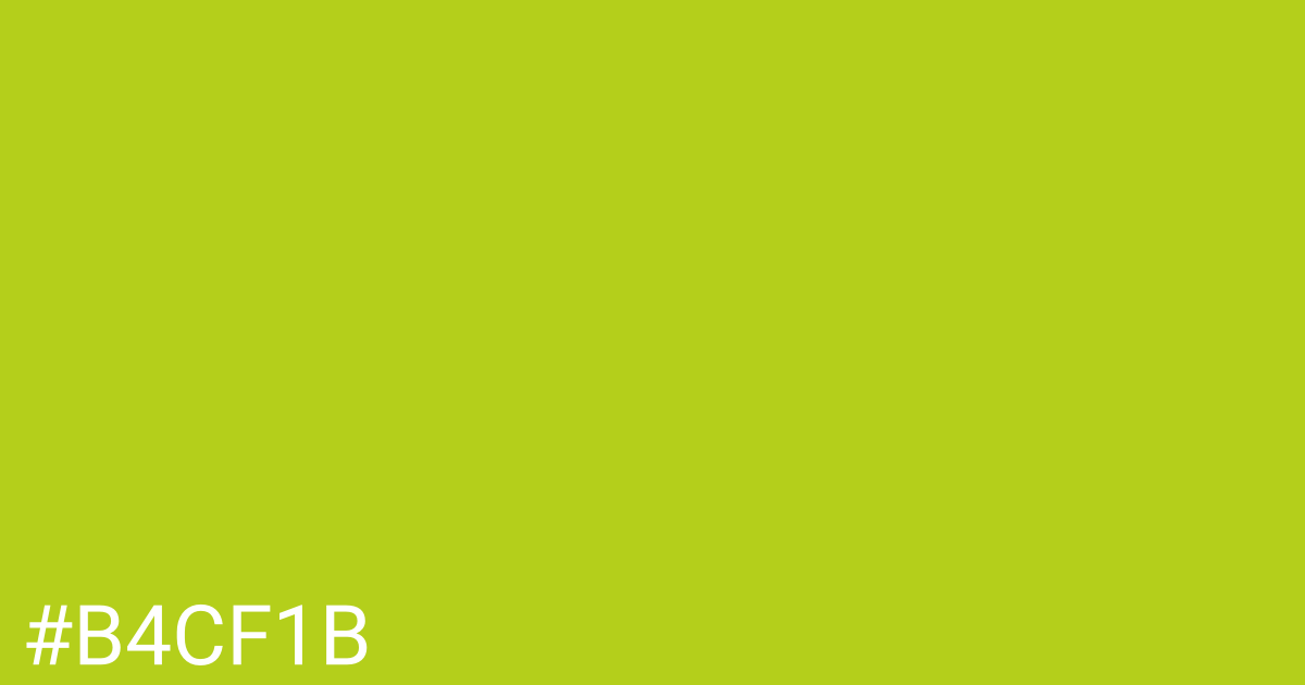 Hex color #b4cf1b graphic