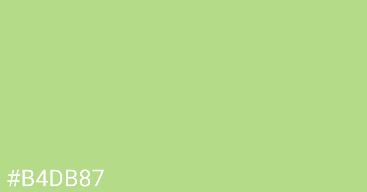 Hex color #b4db87 graphic
