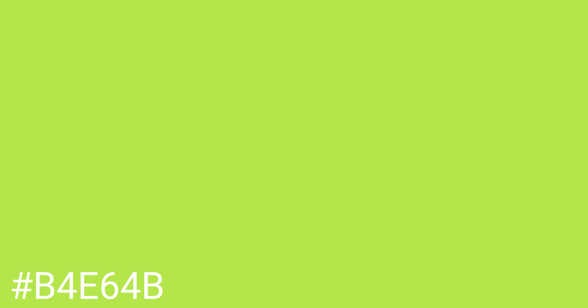 Hex color #b4e64b graphic