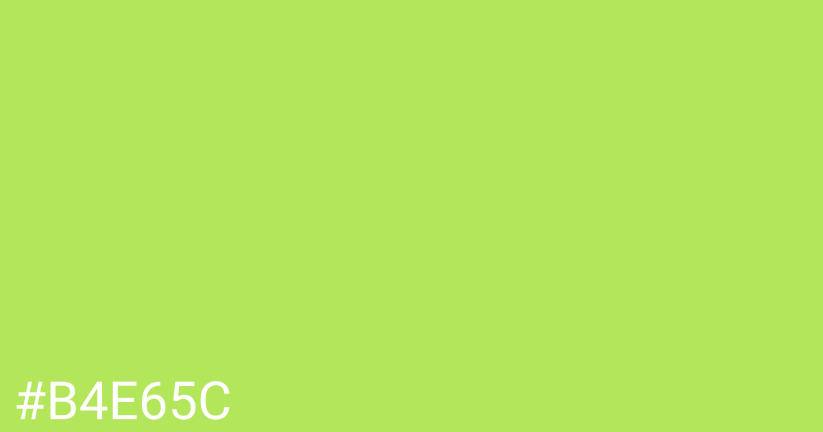 Hex color #b4e65c graphic