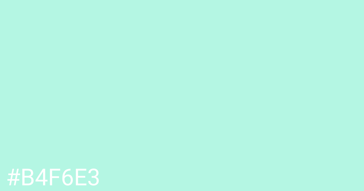 Hex color #b4f6e3 graphic