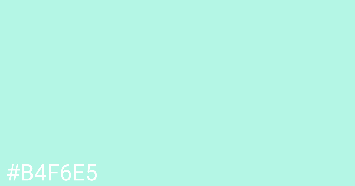 Hex color #b4f6e5 graphic