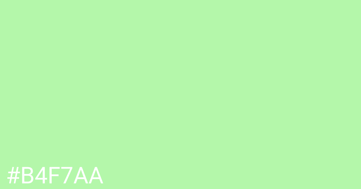 Hex color #b4f7aa graphic