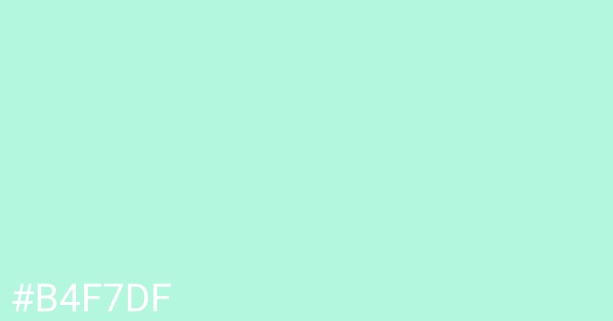 Hex color #b4f7df graphic