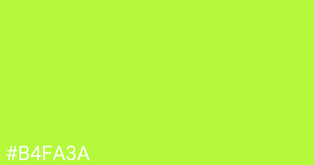 Hex color #b4fa3a graphic