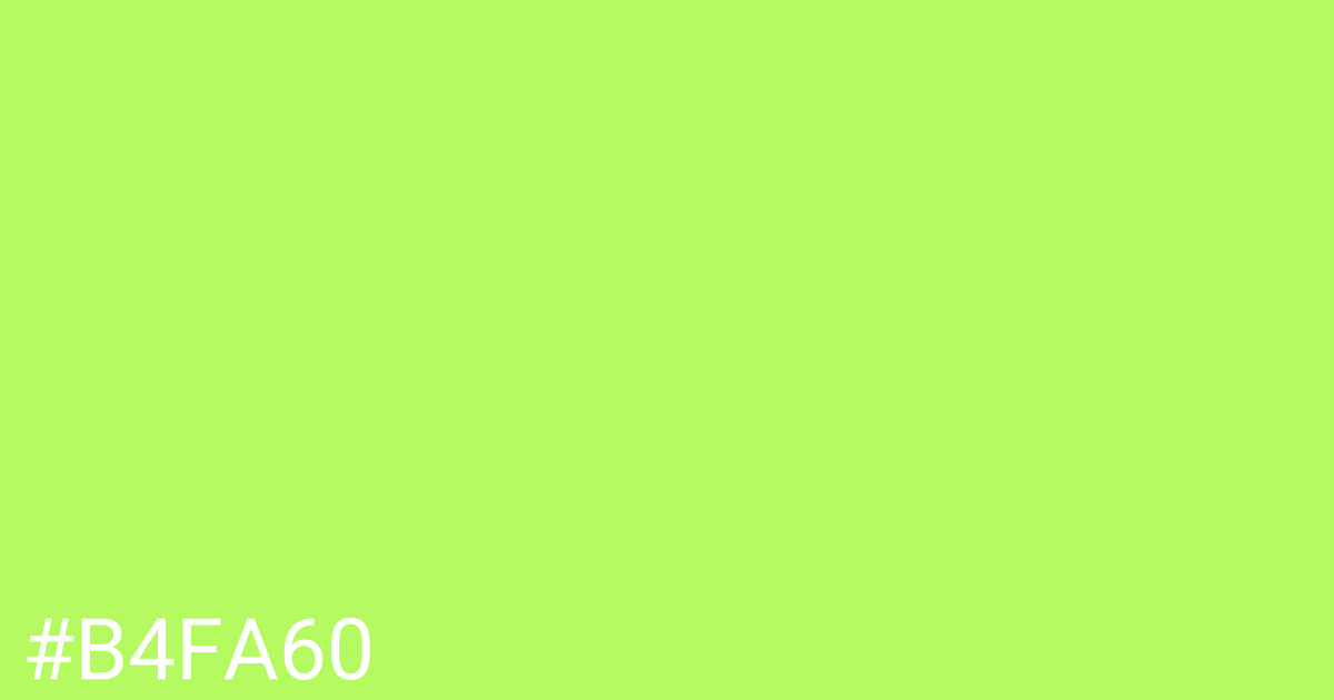 Hex color #b4fa60 graphic
