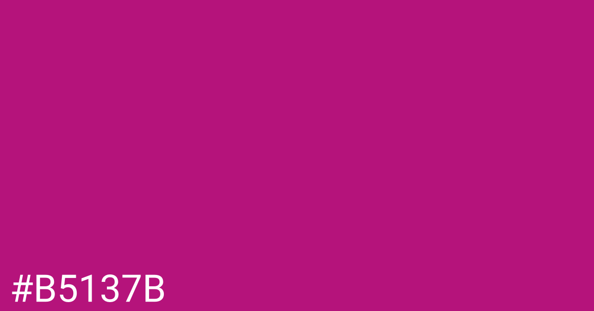 Hex color #b5137b graphic