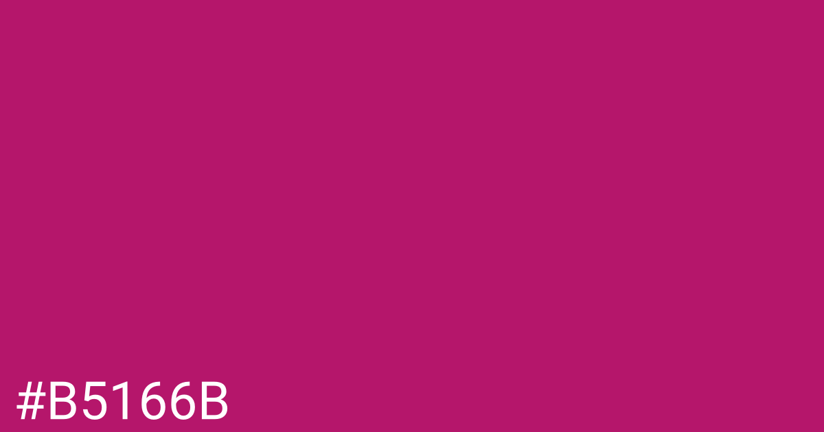 Hex color #b5166b graphic