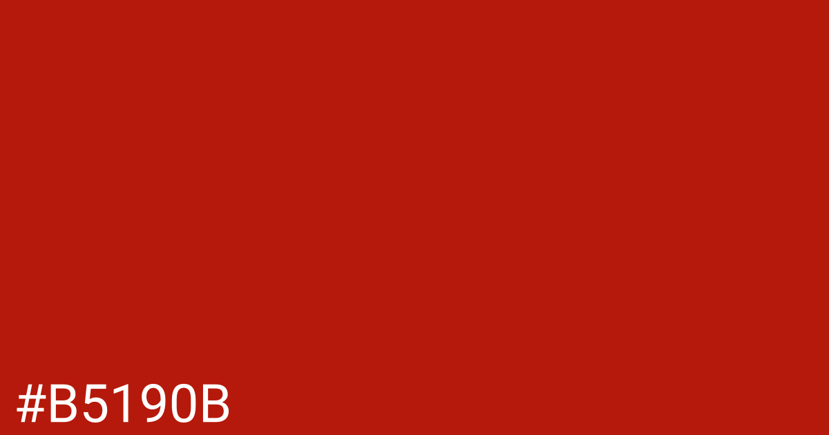 Hex color #b5190b graphic