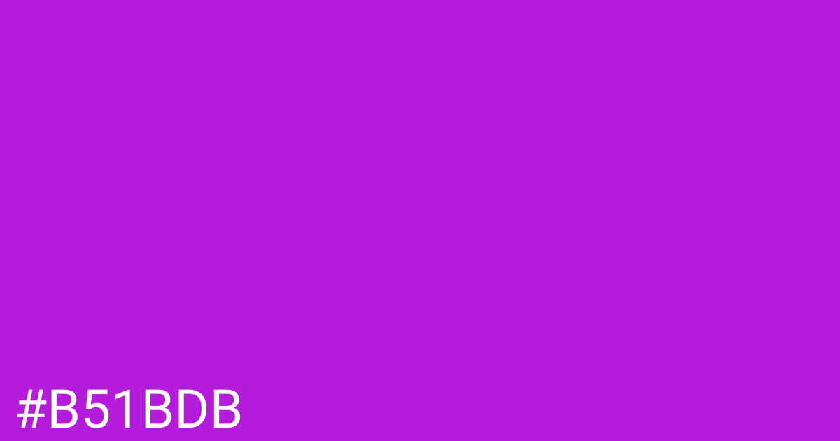 Hex color #b51bdb graphic