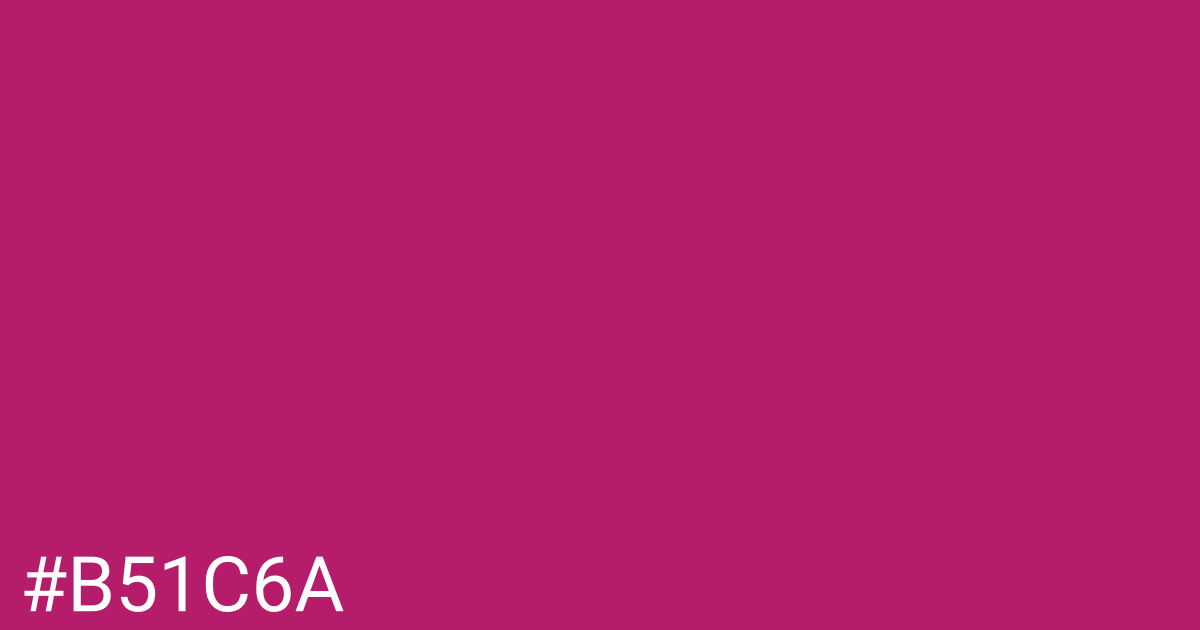 Hex color #b51c6a graphic