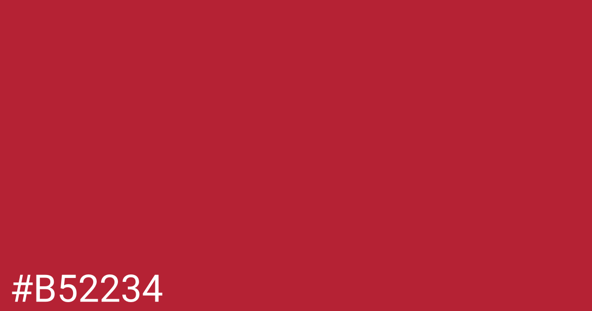 Hex color #b52234 graphic