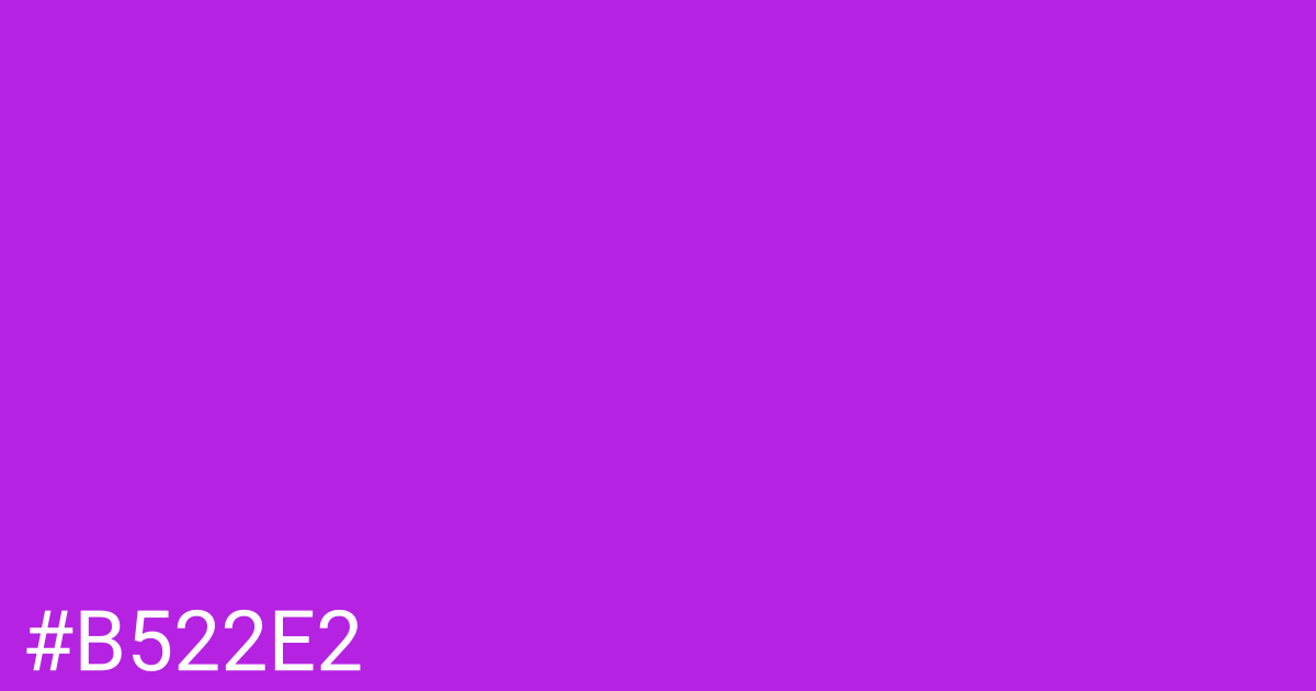 Hex color #b522e2 graphic