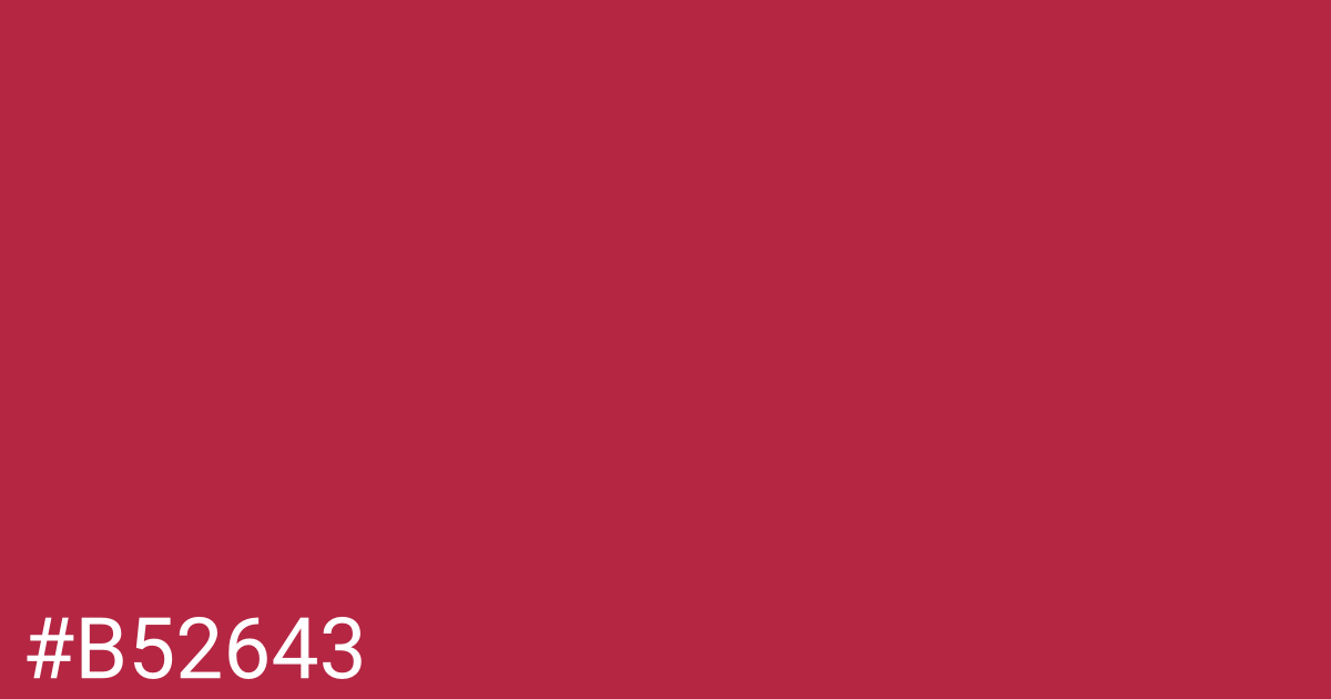 Hex color #b52643 graphic