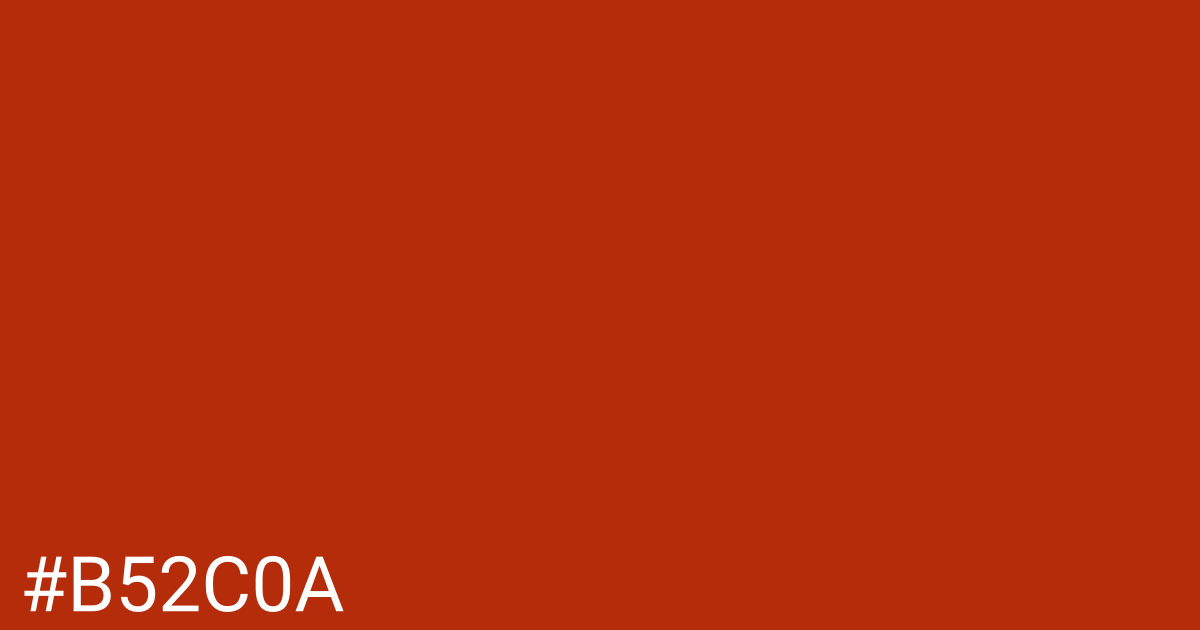 Hex color #b52c0a graphic