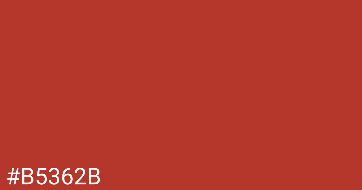 Hex color #b5362b graphic