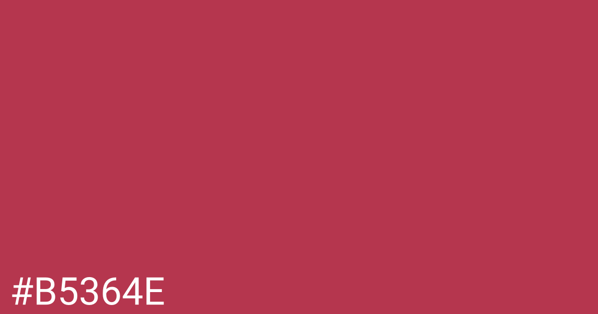 Hex color #b5364e graphic