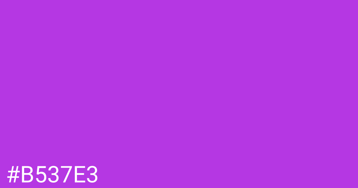 Hex color #b537e3 graphic