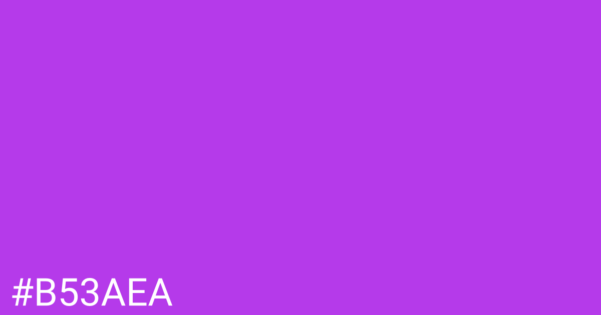 Hex color #b53aea graphic