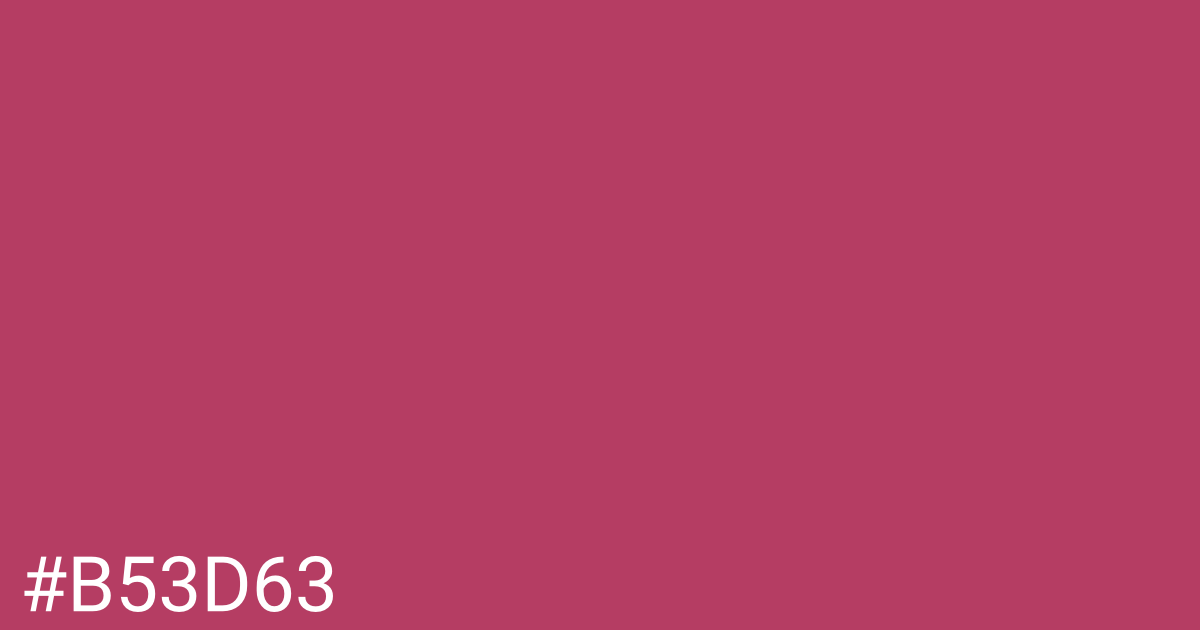 Hex color #b53d63 graphic