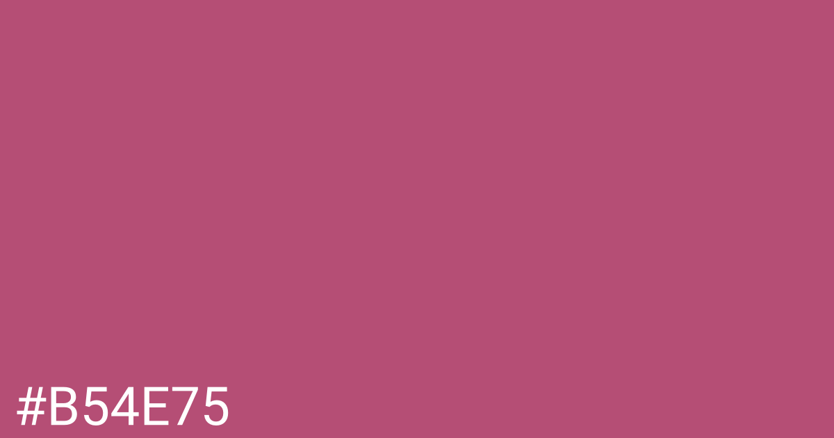 Hex color #b54e75 graphic