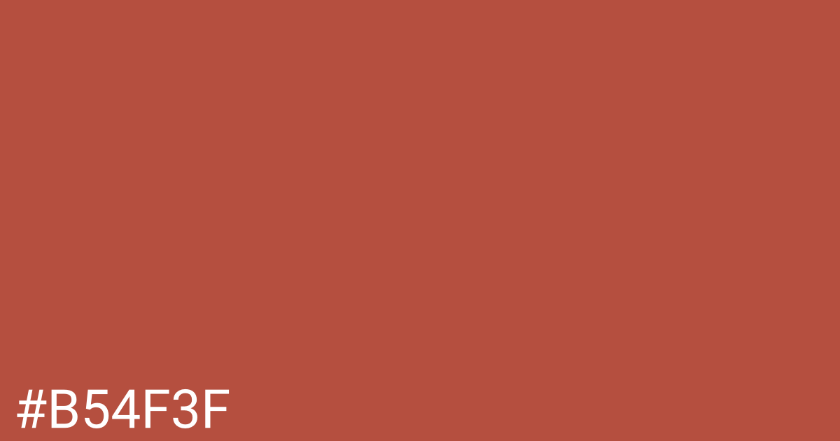 Hex color #b54f3f graphic