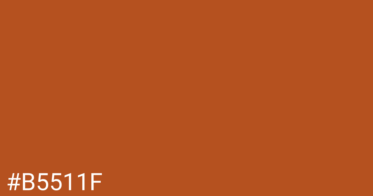 Hex color #b5511f graphic