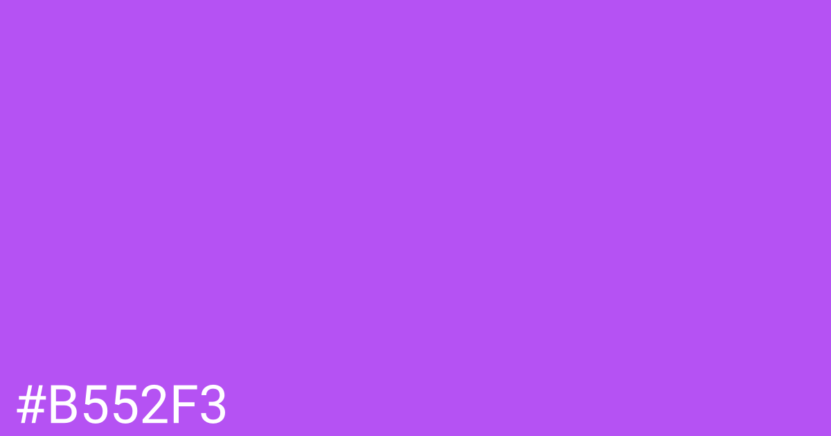 Hex color #b552f3 graphic