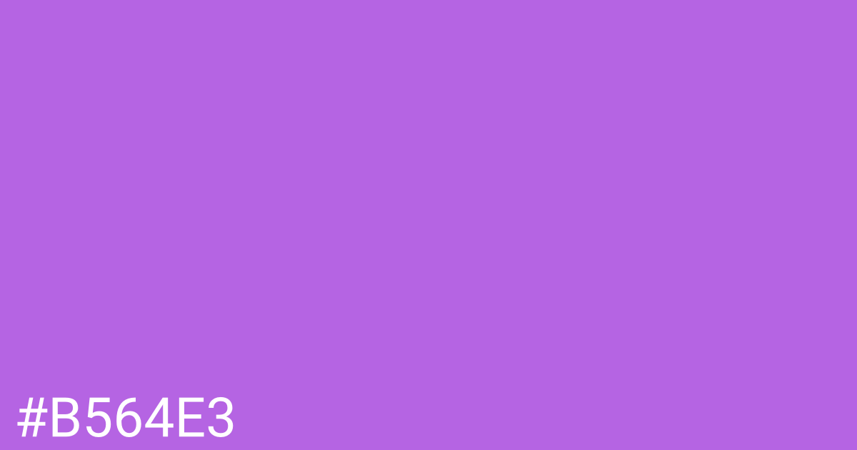 Hex color #b564e3 graphic