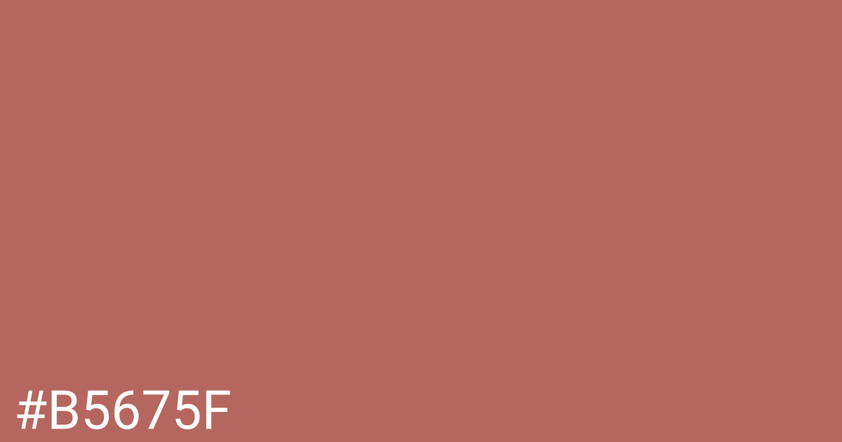 Hex color #b5675f graphic