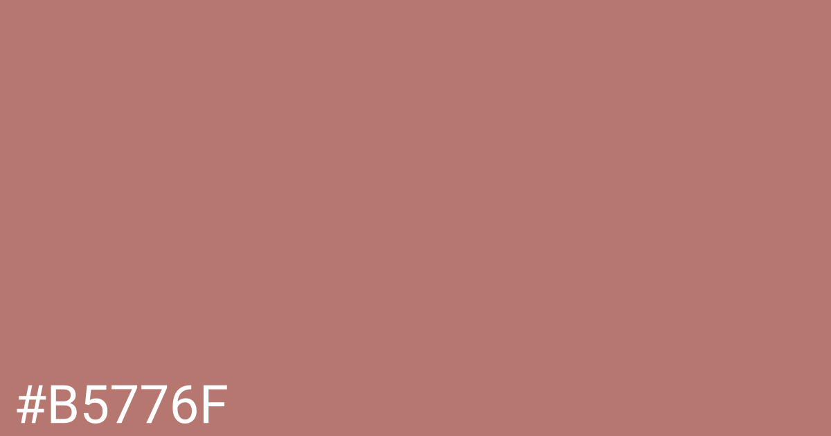Hex color #b5776f graphic