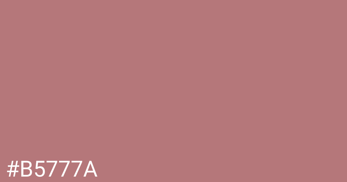 Hex color #b5777a graphic