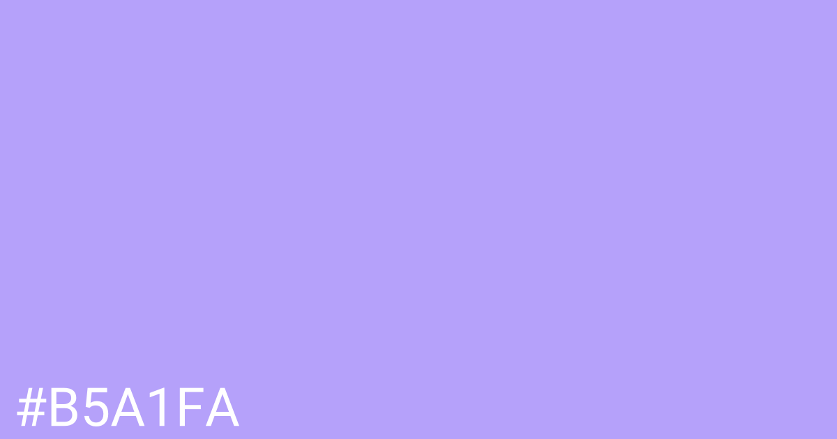 Hex color #b5a1fa graphic