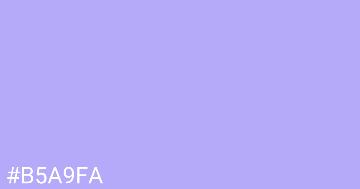 Hex color #b5a9fa graphic