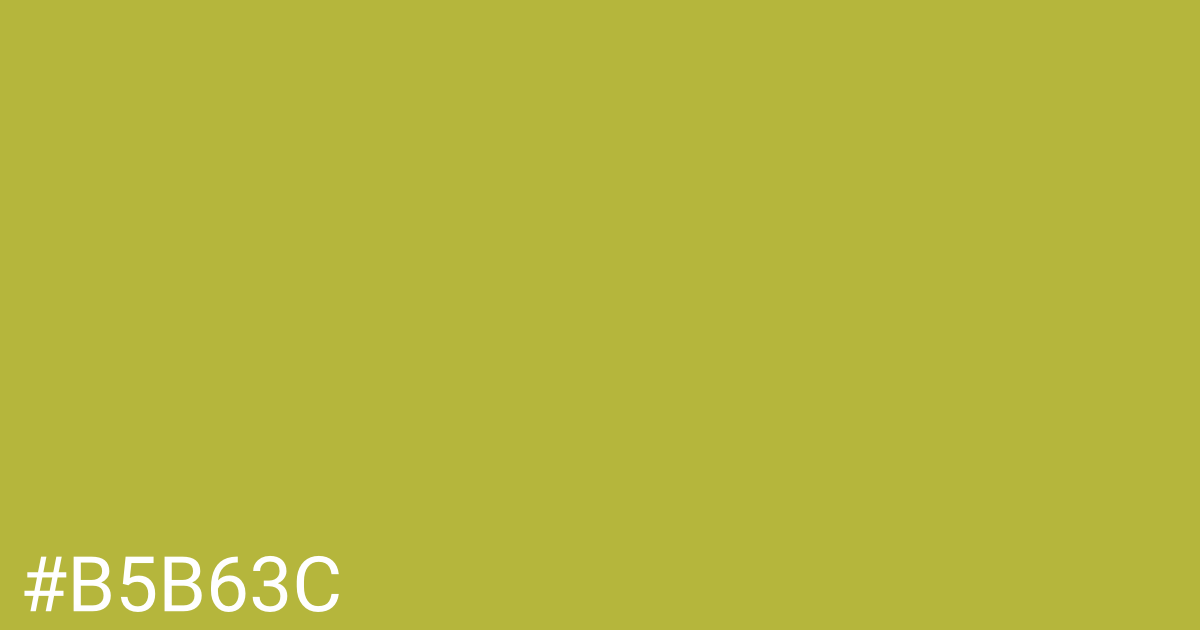 Hex color #b5b63c graphic