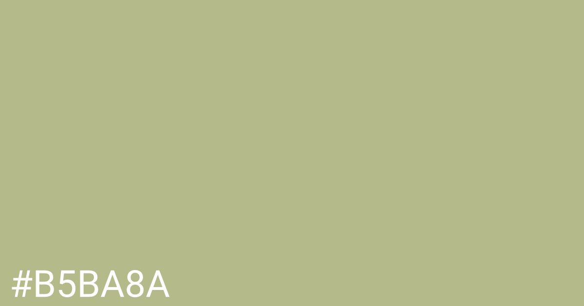 Hex color #b5ba8a graphic