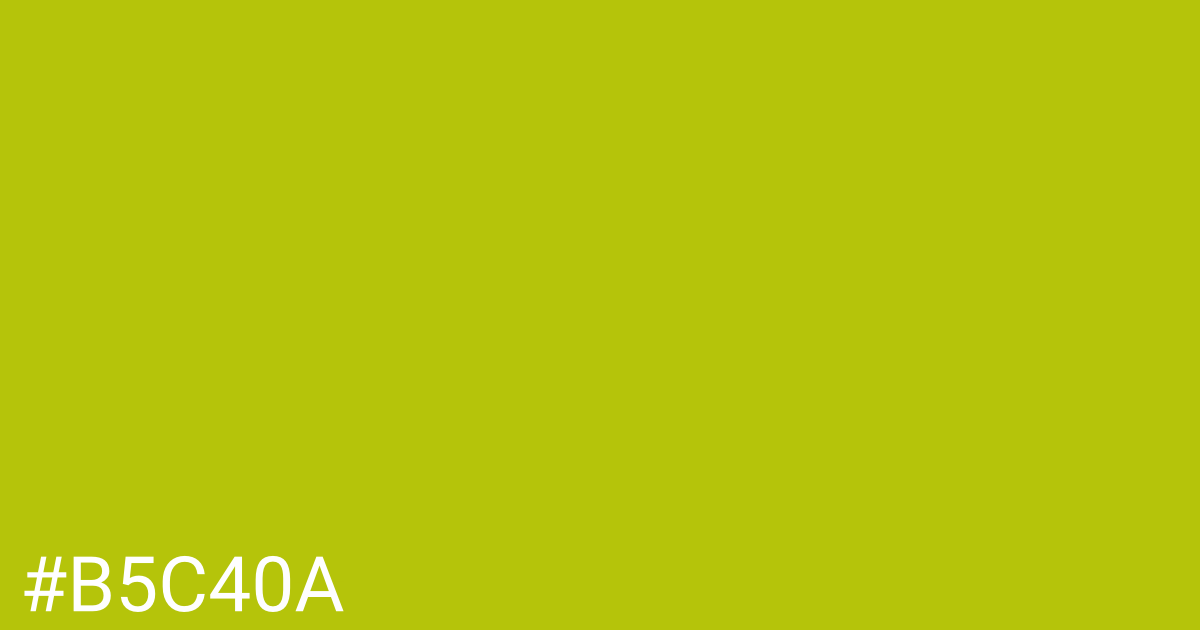 Hex color #b5c40a graphic