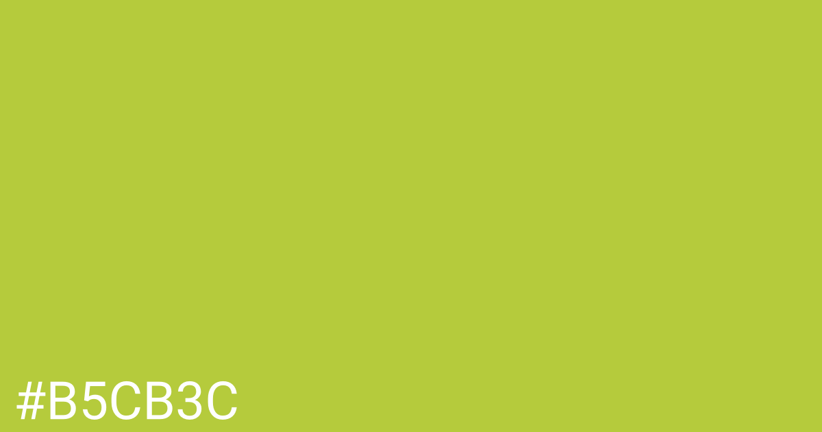 Hex color #b5cb3c graphic