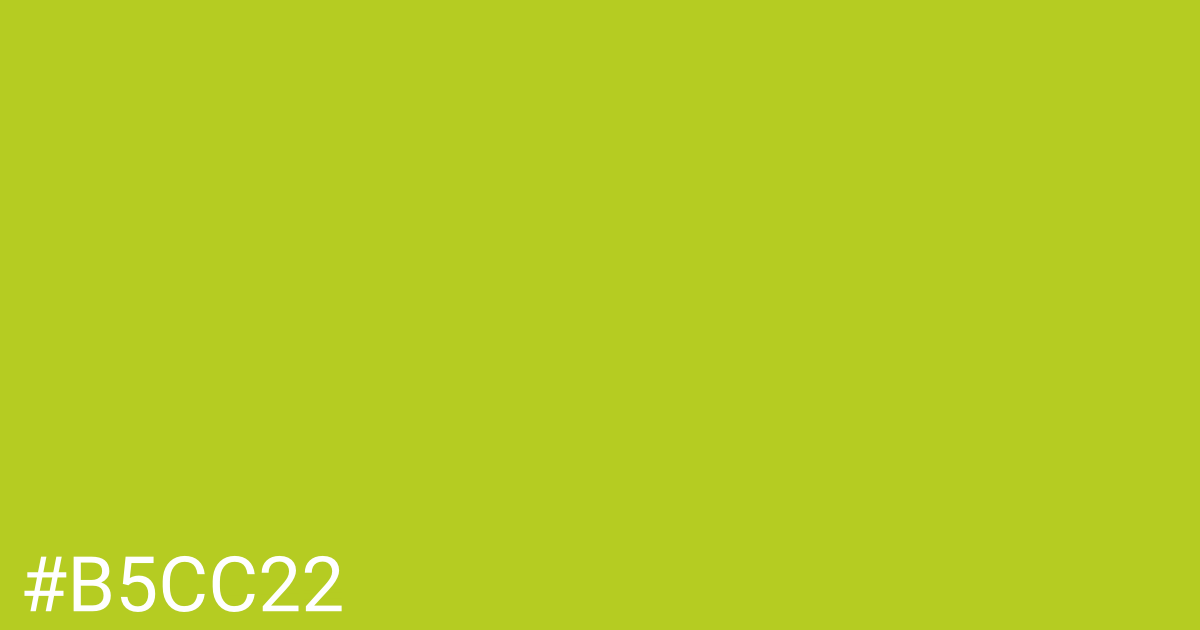 Hex color #b5cc22 graphic